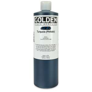 Golden Fluid Akrilik Boya 473 Ml Seri 4 Turquoise Phthalo - 3