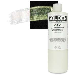 Golden Fluid Akrilik Boya 473 Ml Seri 6 C.T Interference Green-Orange - Golden