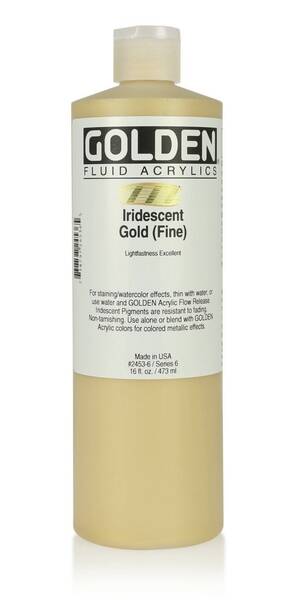 Golden Fluid Akrilik Boya 473 Ml Seri 6 Iridescent Gold (Fine) - 1