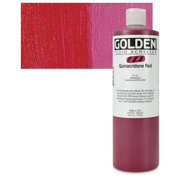 Golden Fluid Akrilik Boya 473 Ml Seri 6 Quinacridone Red - 1