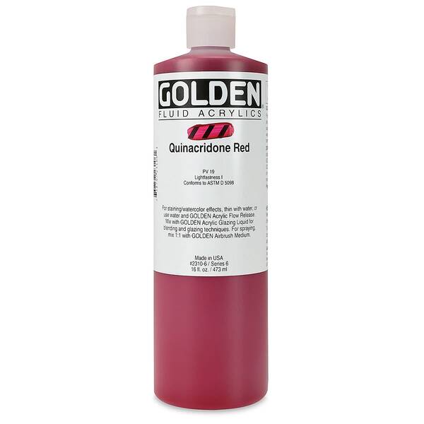 Golden Fluid Akrilik Boya 473 Ml Seri 6 Quinacridone Red