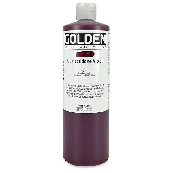 Golden Fluid Akrilik Boya 473 Ml Seri 6 Quinacridone Violet - 3