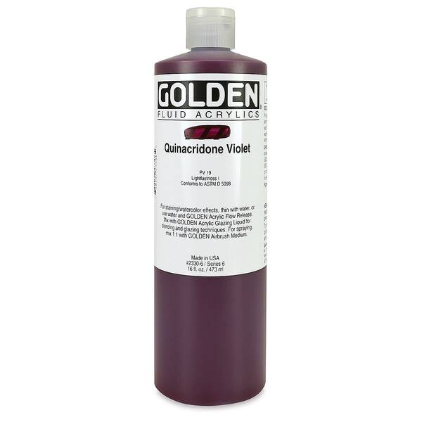 Golden Fluid Akrilik Boya 473 Ml Seri 6 Quinacridone Violet
