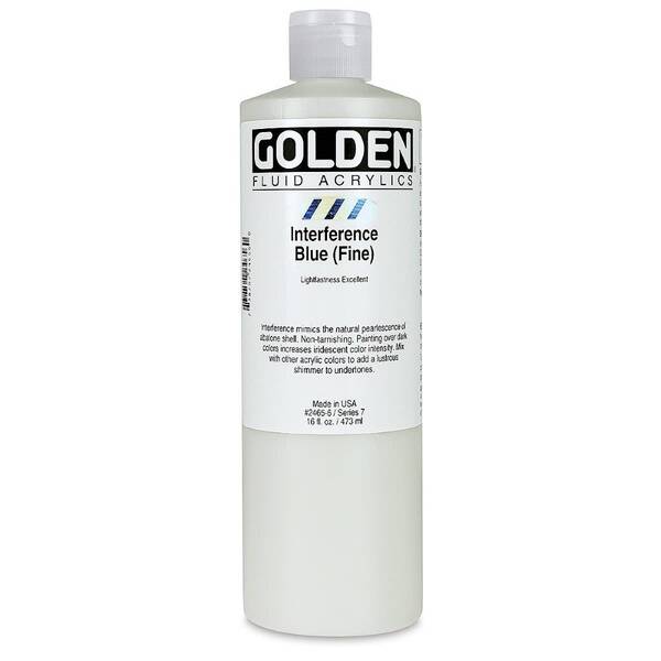 Golden Fluid Akrilik Boya 473 Ml Seri 7 Interference Blue Fine - 3