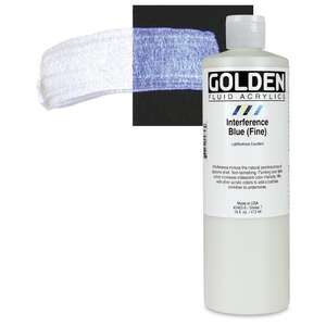 Golden - Golden Fluid Akrilik Boya 473 Ml Seri 7 Interference Blue Fine
