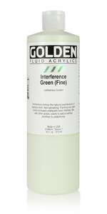 Golden - Golden Fluid Akrilik Boya 473 Ml Seri 7 Intereference Green (Fine)