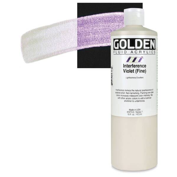 Golden Fluid Akrilik Boya 473 Ml Seri 7 Interference Violet (Fine) - 1