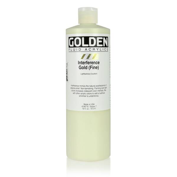 Golden Fluid Akrilik Boya 473 Ml Seri 7 Interference Gold (Fine) - 1