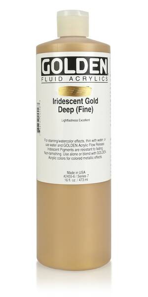 Golden Fluid Akrilik Boya 473 Ml Seri 7 Iridescent Gold Deep (Fine) - 1