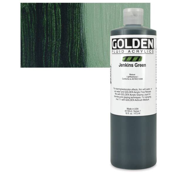 Golden Fluid Akrilik Boya 473 Ml Seri 7 Jenkins Green - 1