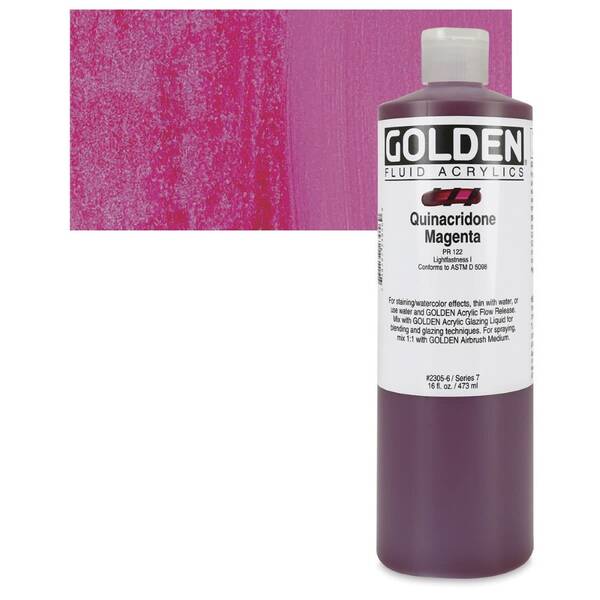 Golden Fluid Akrilik Boya 473 Ml Seri 7 Quinacridone Magenta - 1