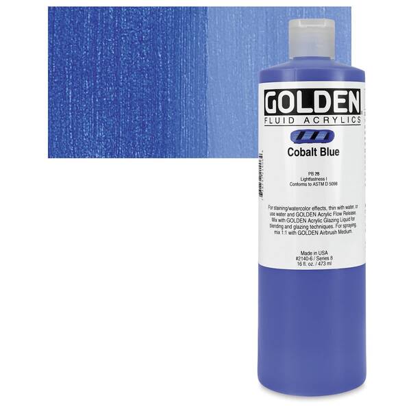 Golden Fluid Akrilik Boya 473 Ml Seri 8 Cobalt Blue - 1