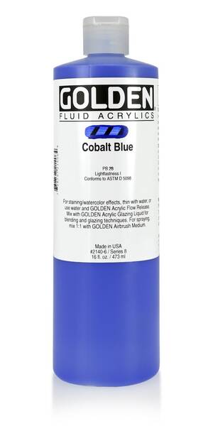 Golden Fluid Akrilik Boya 473 Ml Seri 8 Cobalt Blue