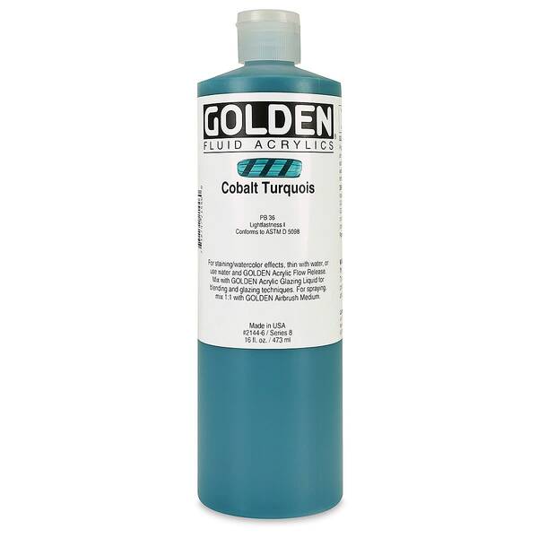 Golden Fluid Akrilik Boya 473 Ml Seri 8 Cobalt Turquois