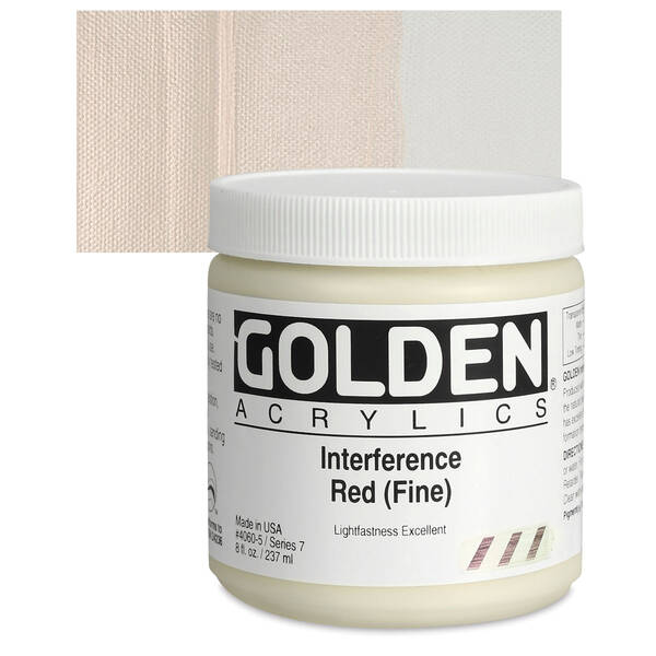 Golden Heavy Body Akrilik Boya 237 Ml Seri 7 Interference Red Fine - 1