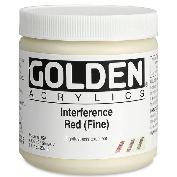 Golden Heavy Body Akrilik Boya 237 Ml Seri 7 Interference Red Fine - 3