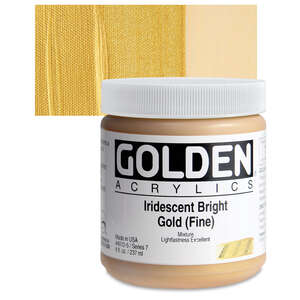 Golden - Golden Heavy Body Akrilik Boya 237 Ml Seri 7 Iridescent Bright Gold Fine