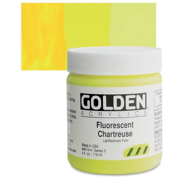 Golden Heavy Body Akrilik Boya 118 Ml Seri 5 Fluorescent Chartreuse - 1