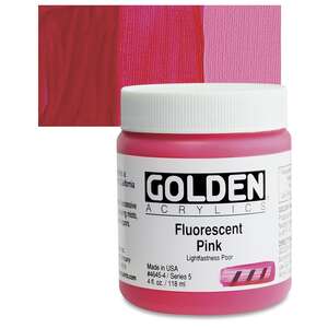 Golden Heavy Body Akrilik Boya 118 Ml Seri 5 Fluorescent Pink - 1