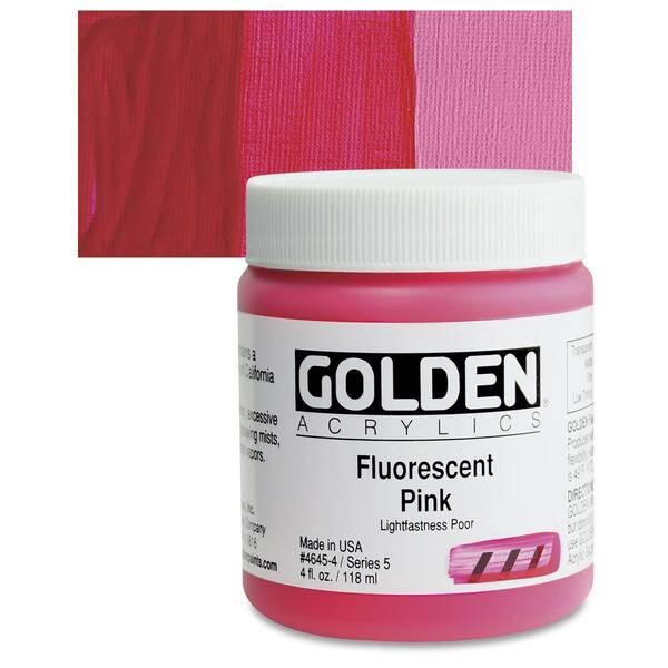 Golden Heavy Body Akrilik Boya 118 Ml Seri 5 Fluorescent Pink - 1