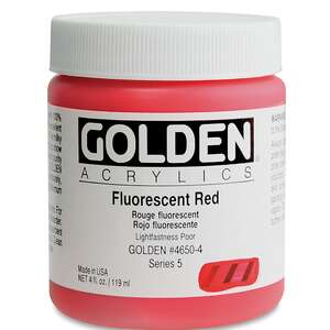 Golden Heavy Body Akrilik Boya 118 Ml Seri 5 Fluorescent Red - 3