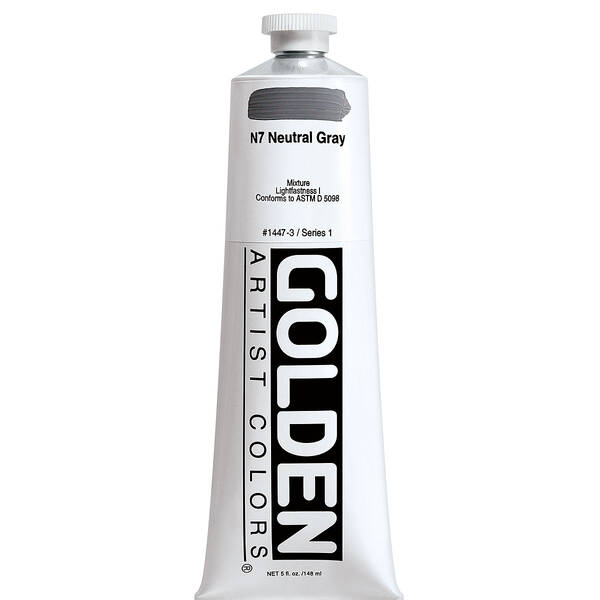 Golden Heavy Body Akrilik Boya 148 Ml Seri 1 N7 Neutral Gray - 3