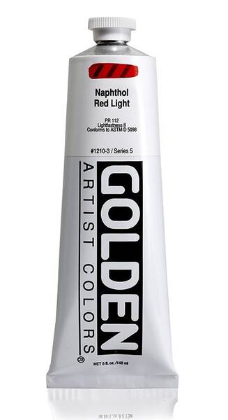 Golden Heavy Body Akrilik Boya 148 Ml Seri 5 Naphthol Red Light - 3