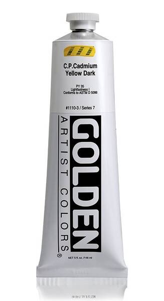 Golden Heavy Body Akrilik Boya 148 Ml Seri 7 C.P. Cadmium Yellow Dark - 3