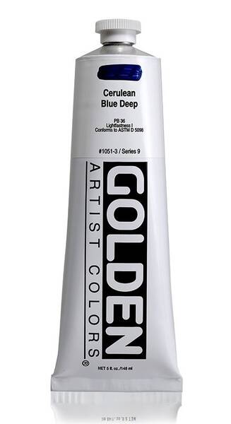Golden Heavy Body Akrilik Boya 148 Ml Seri 9 Cerulean Blue Deep