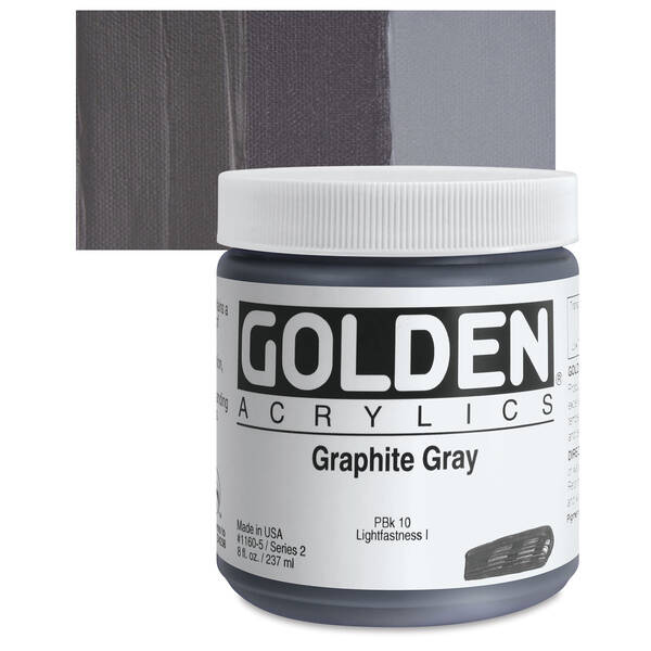 Golden Heavy Body Akrilik Boya 237 ML Seri 2 Graphite Gray - 1