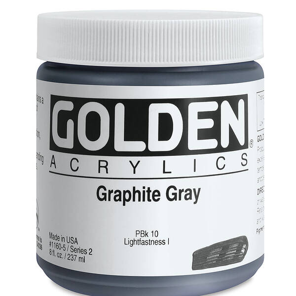 Golden Heavy Body Akrilik Boya 237 ML Seri 2 Graphite Gray - 3