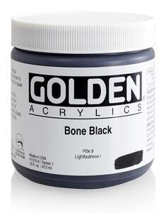 Golden Heavy Body Akrilik Boya 473 Ml Seri 1 Bone Black - Thumbnail