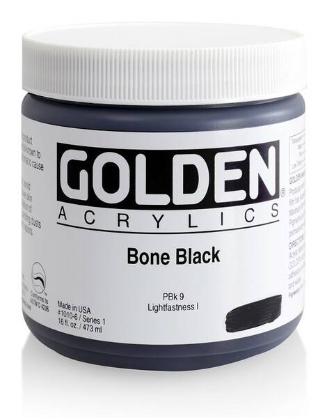 Golden Heavy Body Akrilik Boya 473 Ml Seri 1 Bone Black