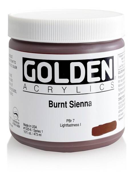 Golden Heavy Body Akrilik Boya 473 Ml Seri 1 Burnt Sienna