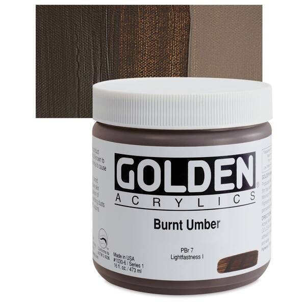 Golden Heavy Body Akrilik Boya 473 Ml Seri 1 Burnt Umber - 1