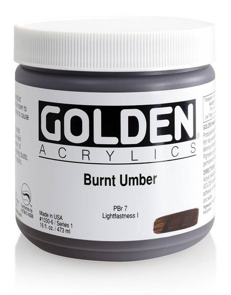 Golden Heavy Body Akrilik Boya 473 Ml Seri 1 Burnt Umber - 4