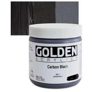 Golden Heavy Body Akrilik Boya 473 Ml Seri 1 Carbon Black - 1