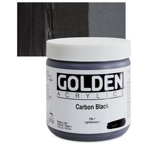 Golden - Golden Heavy Body Akrilik Boya 473 Ml Seri 1 Carbon Black