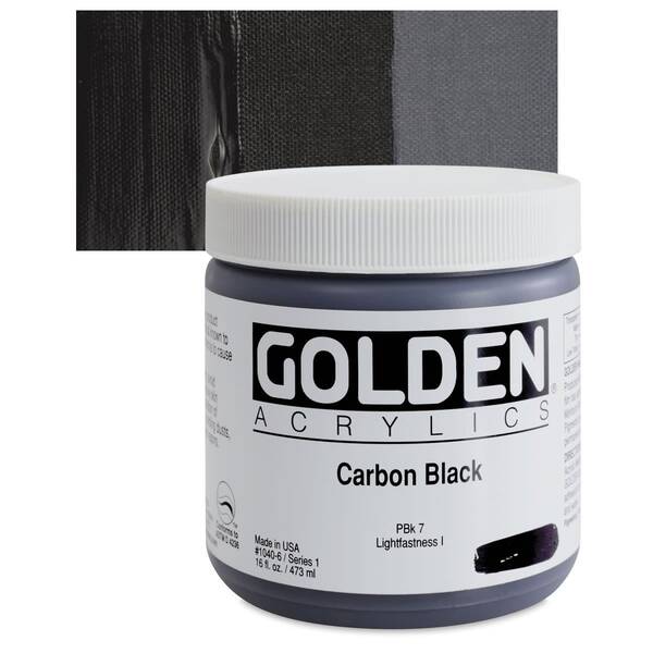 Golden Heavy Body Akrilik Boya 473 Ml Seri 1 Carbon Black
