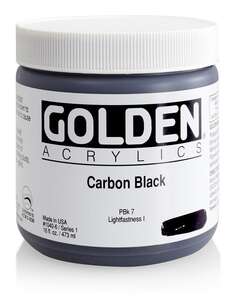 Golden Heavy Body Akrilik Boya 473 Ml Seri 1 Carbon Black - Thumbnail