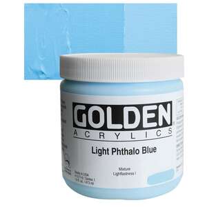 Golden - Golden Heavy Body Akrilik Boya 473 Ml Seri 1 Light Phthalo Blue