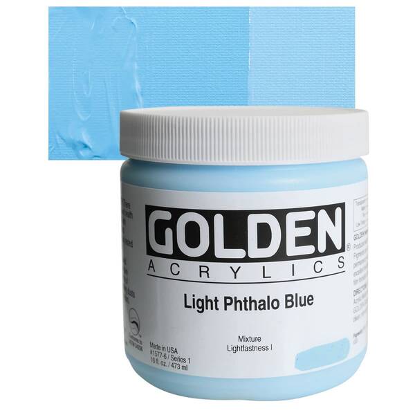 Golden Heavy Body Akrilik Boya 473 Ml Seri 1 Light Phthalo Blue
