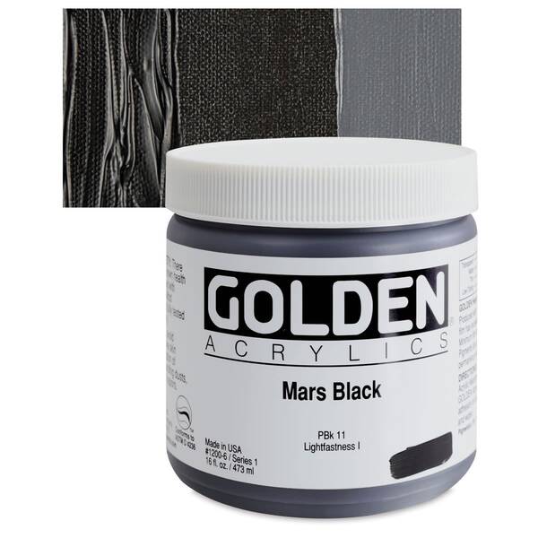 Golden Heavy Body Akrilik Boya 473 Ml Seri 1 Mars Black - 1