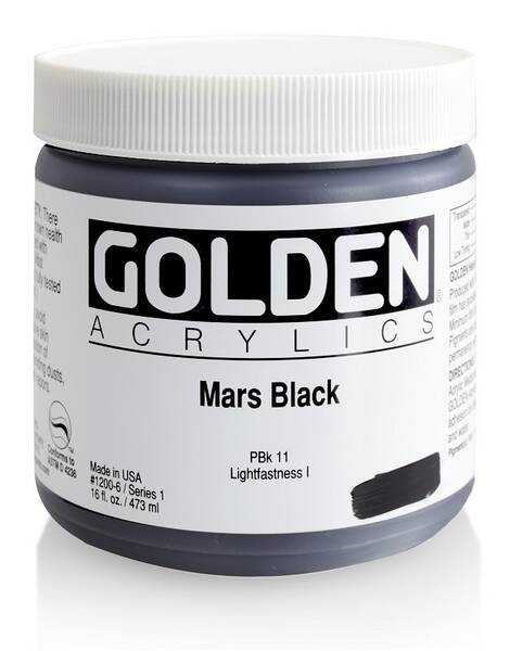 Golden Heavy Body Akrilik Boya 473 Ml Seri 1 Mars Black - 3