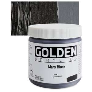 Golden - Golden Heavy Body Akrilik Boya 473 Ml Seri 1 Mars Black