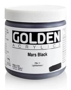 Golden Heavy Body Akrilik Boya 473 Ml Seri 1 Mars Black - Thumbnail