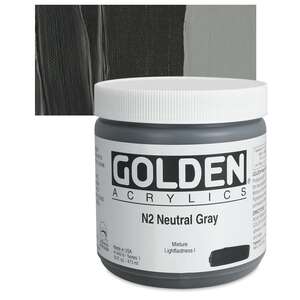 Golden - Golden Heavy Body Akrilik Boya 473 Ml Seri 1 N2 Neutral Gray