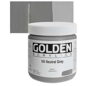 Golden - Golden Heavy Body Akrilik Boya 473 Ml Seri 1 N5 Neutral Gray