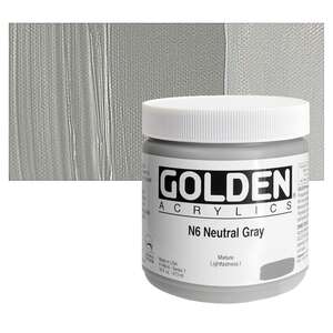 Golden - Golden Heavy Body Akrilik Boya 473 Ml Seri 1 N6 Neutral Gray