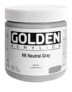 Golden Heavy Body Akrilik Boya 473 Ml Seri 1 N6 Neutral Gray - Thumbnail